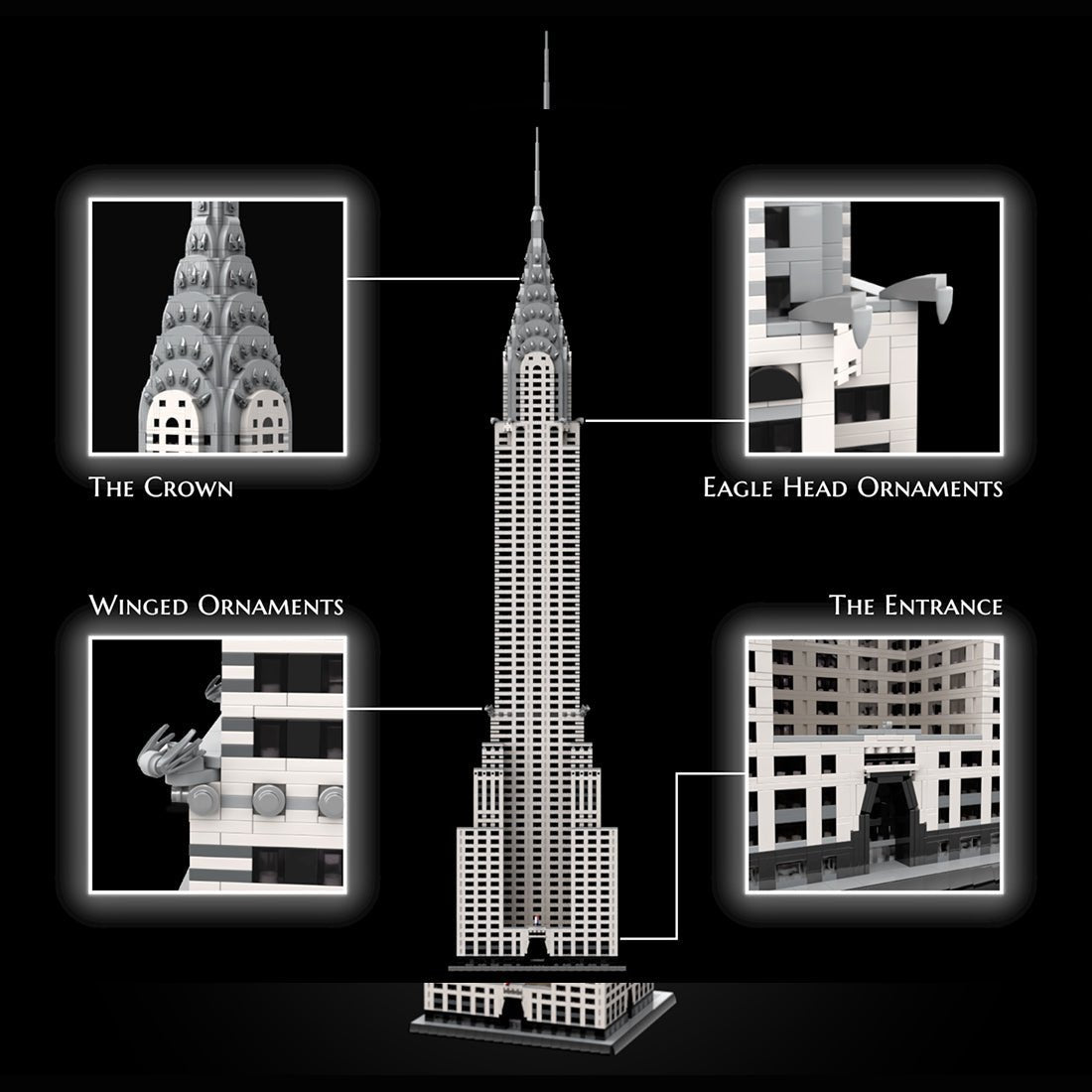 MOC - 256614 1/200 Scale Chrysler Building Blocks - LesDiy - Building Blocks - 