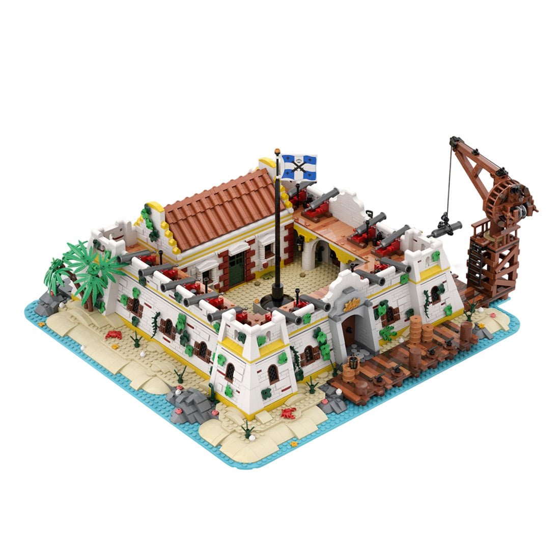 MOC - 256804 Castillo – Seaside Harbor Castle Building Blocks Set - LesDiy - Building Blocks - 