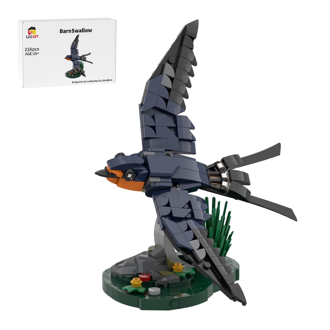 MOC-256899 Barn Swallow Building Blocks-LesDiy-MOC-