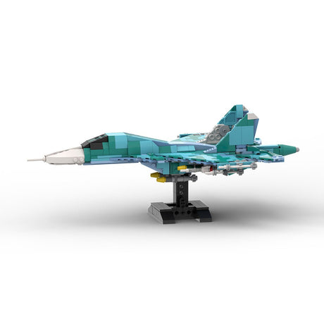 MOC - 258274 Sukhoi Su - 34 Fighter Bomber - 1:70 Scale Building Blocks - LesDiy - 