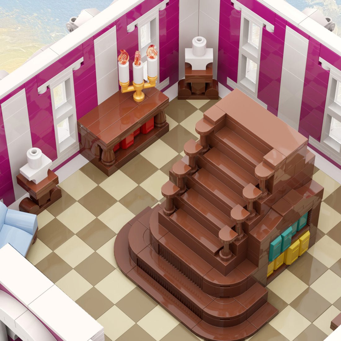 MOC-258528 Governor's Mansion Seafarer's Bay Building Blocks-LesDiy-MOC-