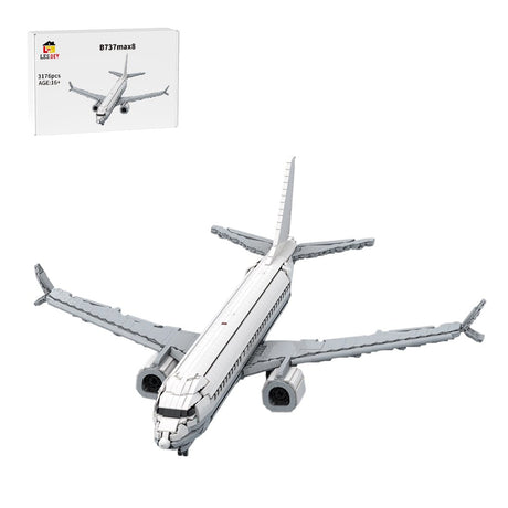 MOC-260620 B737 MAX 8 Airliner Building Blocks-LesDiy-Building Blocks-Unpainted Version