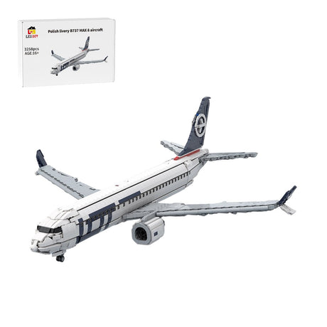 MOC-260894 Polish Livery B737 MAX 8 Civil Aviation Airliner Building Blocks-LesDiy-Building Blocks-