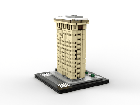 MOC-261055 Flatiron Building 1:800 Scale Building Blocks-LesDiy-MOC-