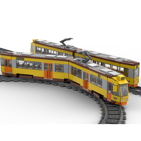 MOC - 262011 Vintage ZGT - 6 Tram Building Blocks - LesDiy - MOC - 