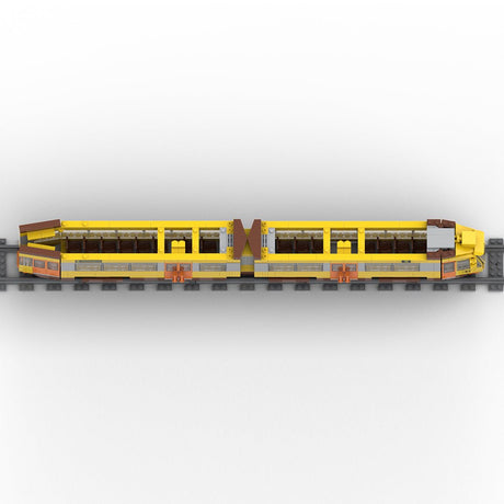 MOC - 262011 Vintage ZGT - 6 Tram Building Blocks - LesDiy - MOC - 