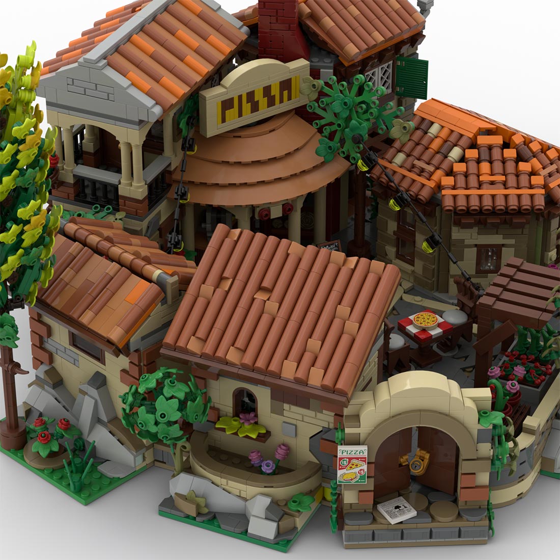 MOC-262846 Tuscan Terrace Pizzeria Building Blocks-LesDiy-MOC-