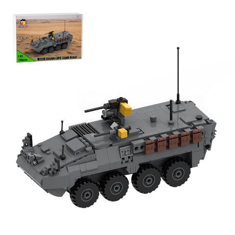 MOC-263485 M1126 STRYKER APC - 1:35 Scale (v2) Building Blocks-LesDiy-MOC-Dark Grey