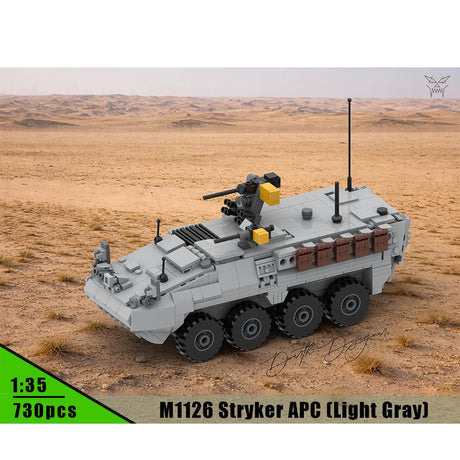 MOC-263485 M1126 STRYKER APC - 1:35 Scale (v2) Building Blocks-LesDiy-MOC-Dark Grey