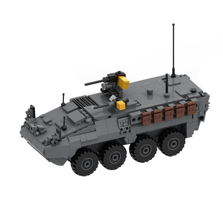 MOC-263485 M1126 STRYKER APC - 1:35 Scale (v2) Building Blocks-LesDiy-MOC-Dark Grey