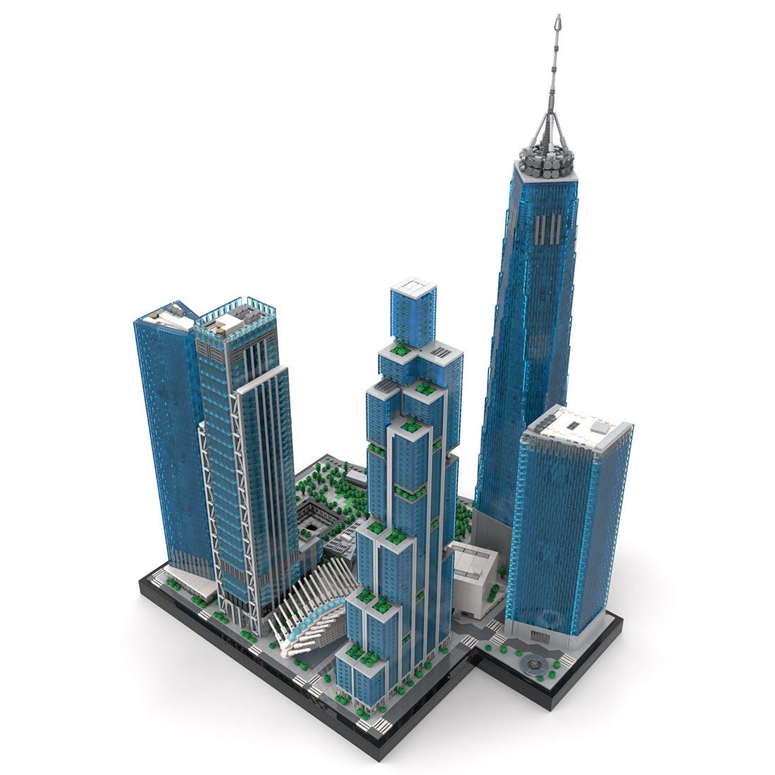 MOC-264039 1:800 Scale New World Trade Center Building Blocks-LesDiy-MOC-
