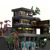 MOC-264460 Modern Japanese Waterfall Villa Building Blocks-LesDiy-MOC-