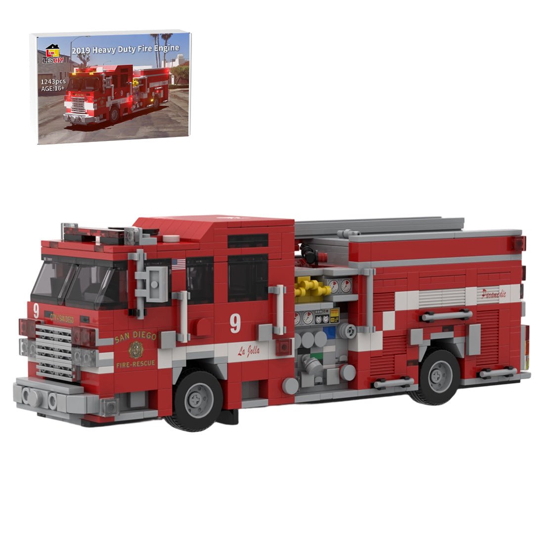 MOC-264607 2019 Pierce Arrow XT Fire Engine SDFR Building Blocks-LesDiy - 