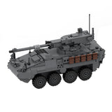 MOC-264966 M1128 Stryker MGS 1:35 Scale (V2) Building Blocks-LesDiy-MOC-Dark Grey