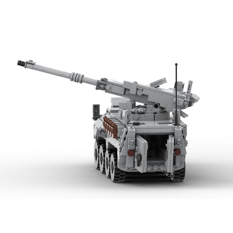 MOC-264966 M1128 Stryker MGS 1:35 Scale (V2) Building Blocks-LesDiy-MOC-Dark Grey