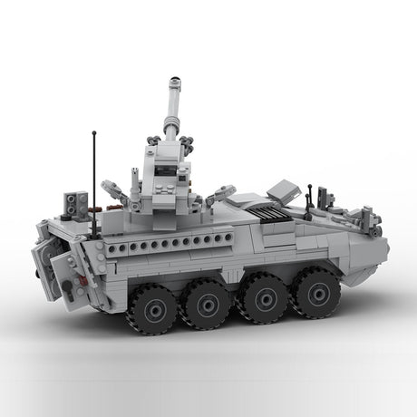 MOC-264966 M1128 Stryker MGS 1:35 Scale (V2) Building Blocks-LesDiy-MOC-Dark Grey