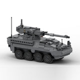MOC-264966 M1128 Stryker MGS 1:35 Scale (V2) Building Blocks-LesDiy-MOC-Dark Grey