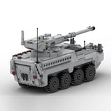 MOC-264966 M1128 Stryker MGS 1:35 Scale (V2) Building Blocks-LesDiy-MOC-Dark Grey