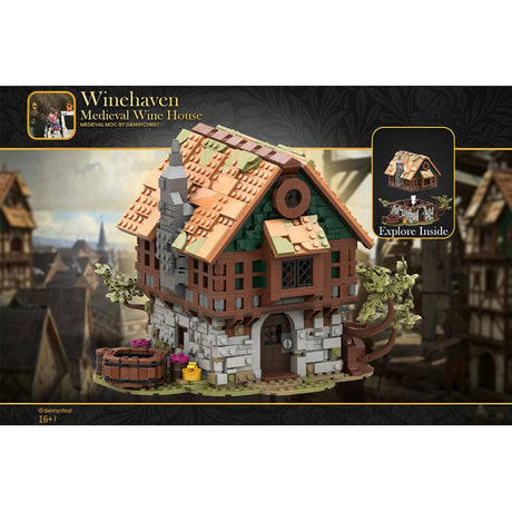 MOC-265016 WineHaven Medieval Wine House Building Blocks-LesDiy-MOC-