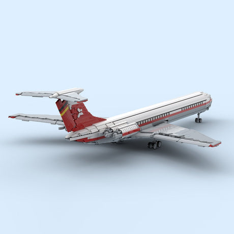 MOC-265945 IL-62 - Interflug Building Blocks-LesDiy-MOC-