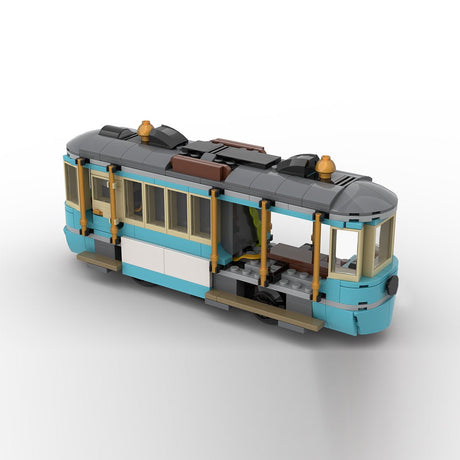 MOC-267158 Classic Beach Tram 60506 Motorized Building Blocks-LesDiy-Locomotive-