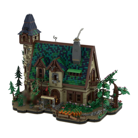 MOC-267546 Medieval Emerald Cottage Building Blocks-LesDiy-MOC-
