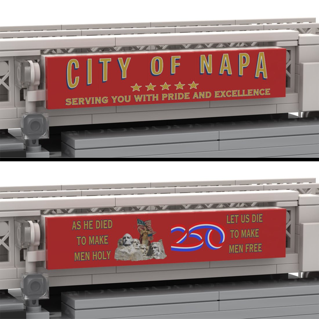 MOC-268463 2012 Pierce Velocity Fire Truck Napa City Truck 1 Building Blocks-LesDiy - 