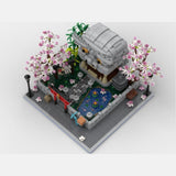 MOC-269494 Lion Head Garden Japanese Shrine Building Blocks-LesDiy-MOC-