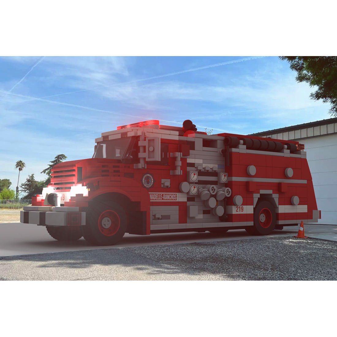 MOC-269790 Type 2 Conventional Cab Fire Truck Building Blocks-LesDiy-MOC-