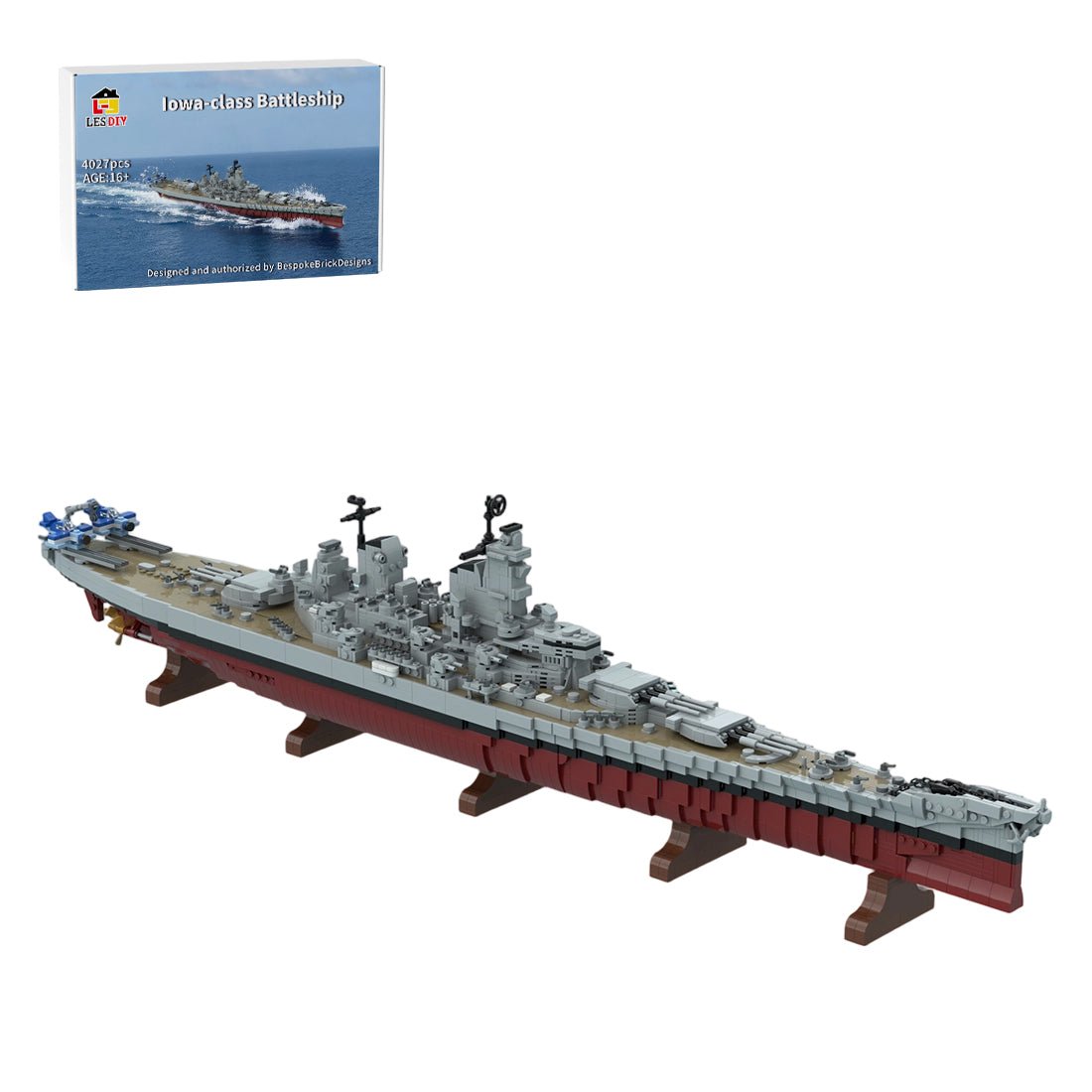MOC-270039 Iowa Class Battleship Building Blocks-LesDiy-MOC-