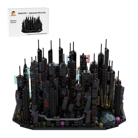 MOC-270096 Bay City Altered Carbon-Inspired Cyberpunk Microcity Building Blocks-LesDiy-MOC-