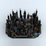 MOC-270096 Bay City Altered Carbon-Inspired Cyberpunk Microcity Building Blocks-LesDiy-MOC-