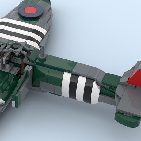 MOC-272314 WWII Supermarine Spitfire Mk XVI Fighter Building Blocks-LesDiy-MOC-