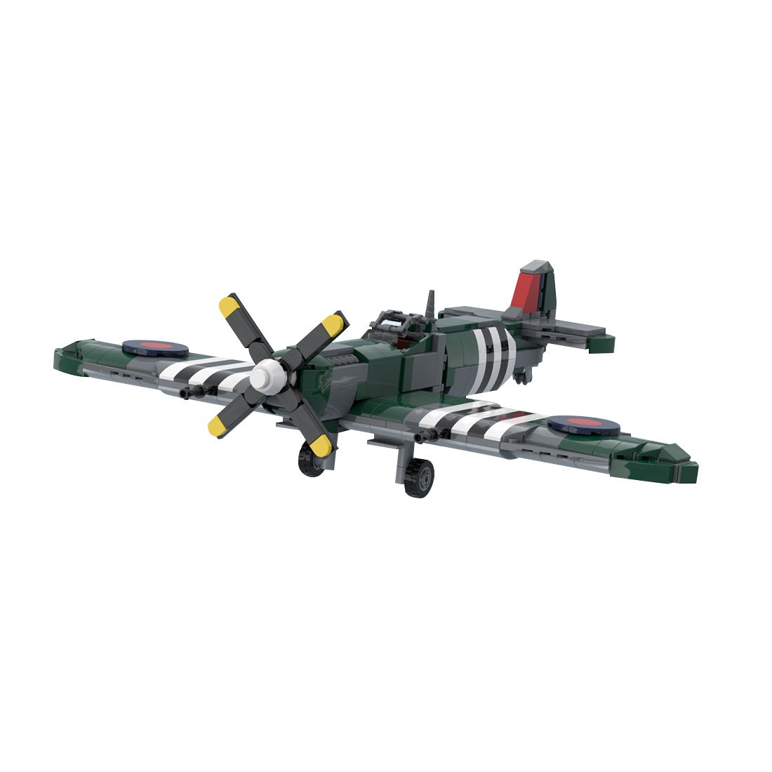 MOC-272314 WWII Supermarine Spitfire Mk XVI Fighter Building Blocks-LesDiy-MOC-