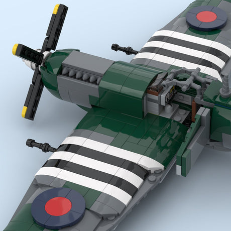 MOC-272314 WWII Supermarine Spitfire Mk XVI Fighter Building Blocks-LesDiy-MOC-