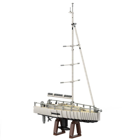MOC-273023 Modern Sailing Yacht Building Blocks-LesDiy-MOC-