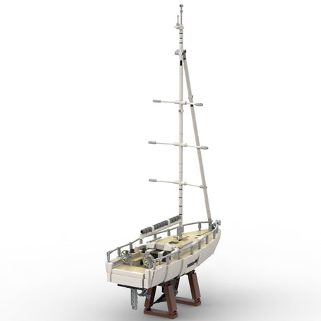 MOC-273023 Modern Sailing Yacht Building Blocks-LesDiy-MOC-