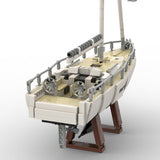MOC-273023 Modern Sailing Yacht Building Blocks-LesDiy-MOC-