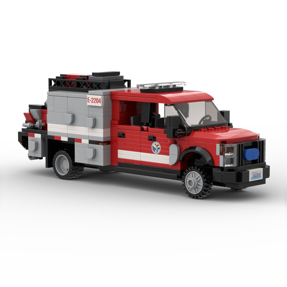 MOC-274472 Ford F-550 Type 5 Wildland Fire Engine Building Blocks-LesDiy-MOC-