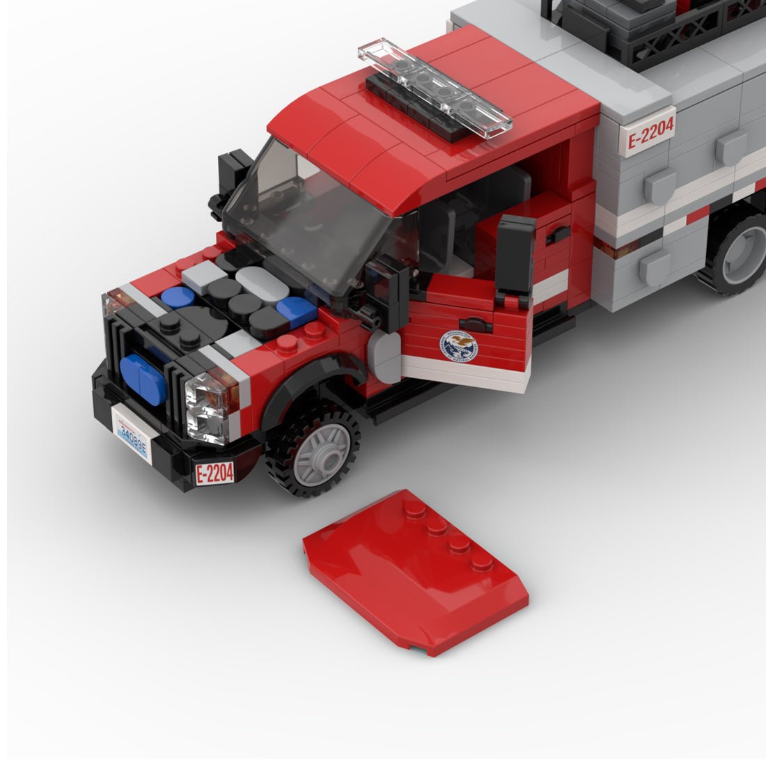 MOC-274472 Ford F-550 Type 5 Wildland Fire Engine Building Blocks-LesDiy-MOC-