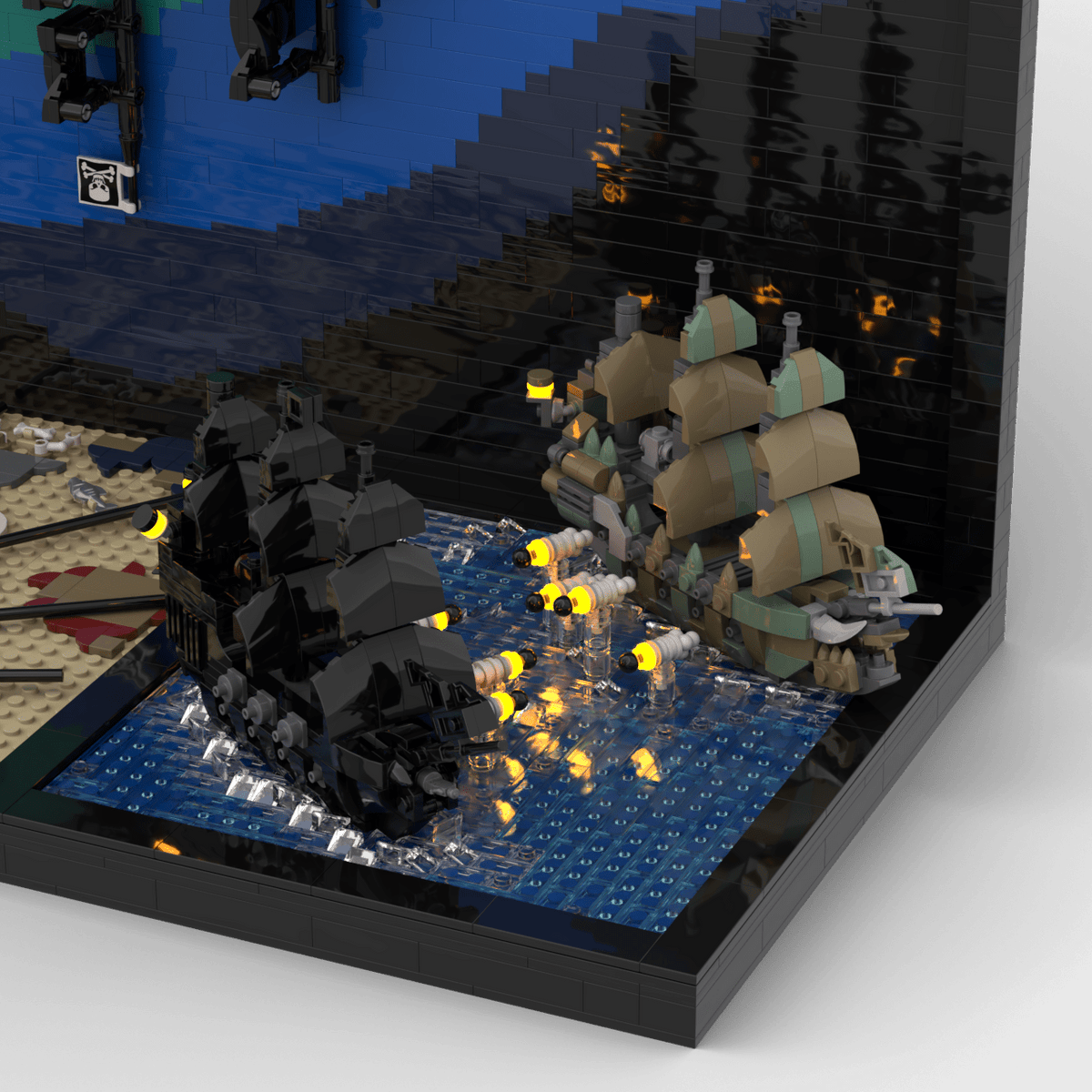 MOC-275983 Pirates of the Caribbean “Up Is Down” Art Building Blocks-LesDiy-MOC-