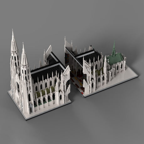 MOC-276548 NYC Saint Patrick's Cathedral Building Blocks-LesDiy-MOC-