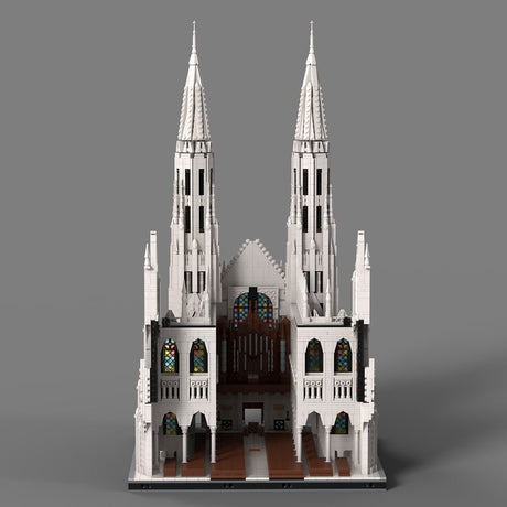 MOC-276548 NYC Saint Patrick's Cathedral Building Blocks-LesDiy-MOC-