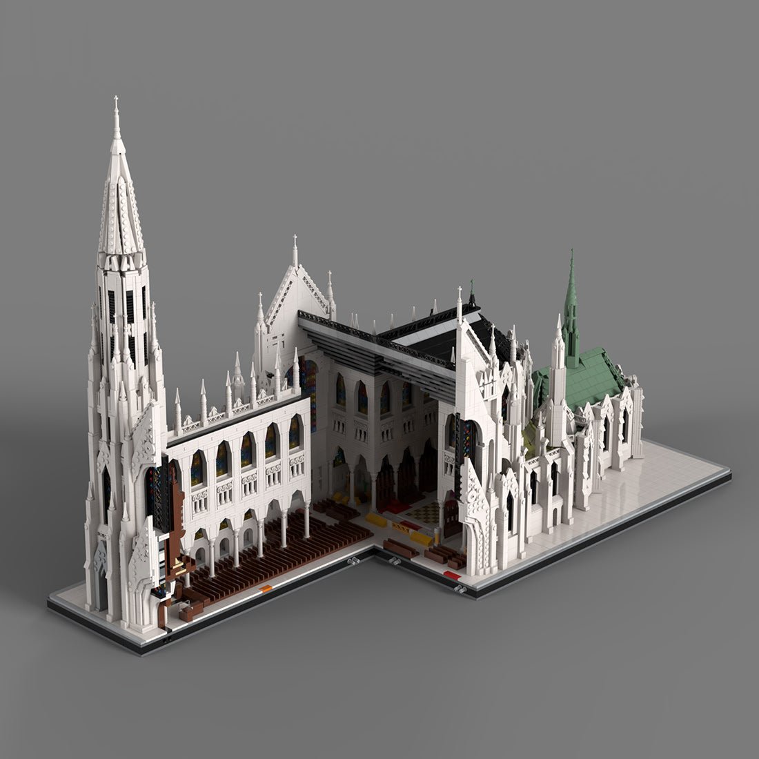 MOC-276548 NYC Saint Patrick's Cathedral Building Blocks-LesDiy-MOC-