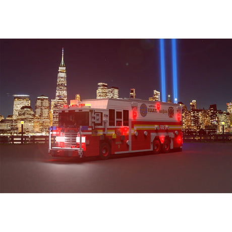 MOC-277134 1996 HME 1871 Saulsbury FDNY Rescue 5 Heavy Rescue Truck Building Blocks-LesDiy-MOC-