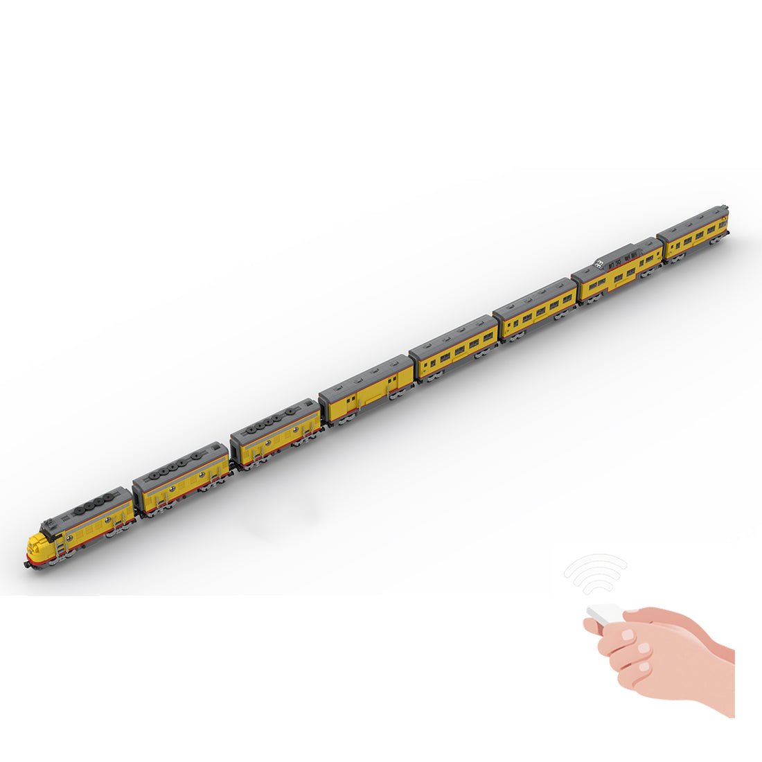 MOC-277452 Union Pacific Passenger Train Consist Building Blocks-LesDiy-Locomotive-