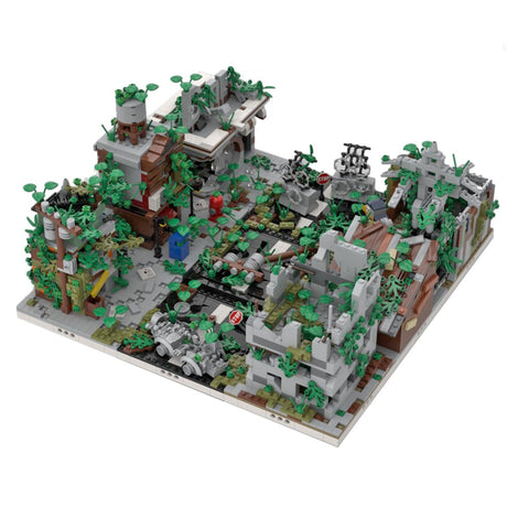 MOC - 32889 Ruined City Bricks Compitable with Lego - LesDiy - street house