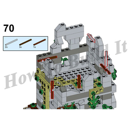MOC - 32889 Ruined City Bricks Compitable with Lego - LesDiy - street house