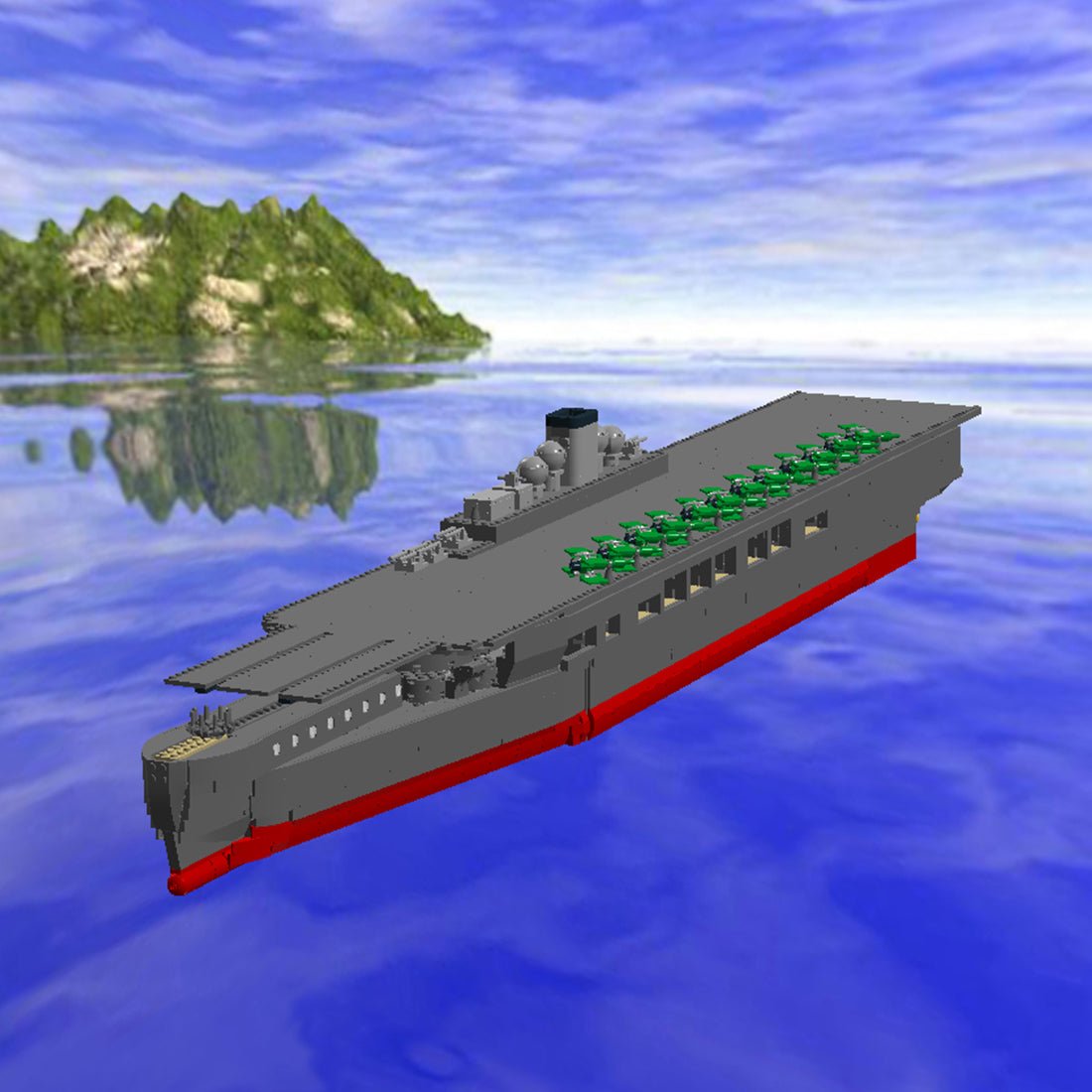 MOC-34030 Graf Zeppelin Aircraft Carrier Building Blocks-LesDiy-MOC-