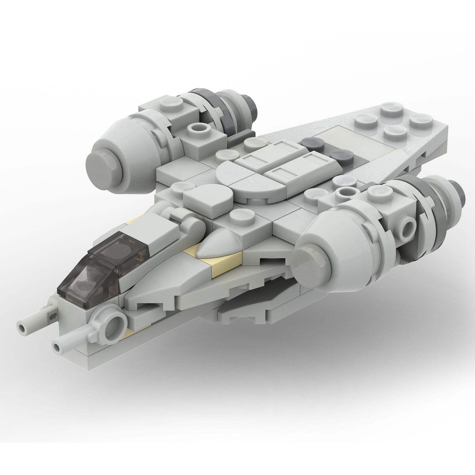 MOC - 38715 Micro Razor Crest Spaceship Model - LesDiy - 
